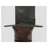 KA-BAR U.S.M.C. Marked Fighting Knife w/Leather Sheath