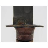 KA-BAR U.S.M.C. Marked Fighting Knife w/Leather Sheath