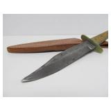 Antique Joseph Allen & Sons "Non-XLL" Fixed Blade Knife w/Leather Sheath