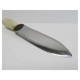 Beautiful Large Custom Fixed Blade 11" Bone Handle Knife by JP Miller