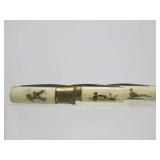 Set of Vintage Bone Handle Wildlife Folding Knives - PARKER Eagle Brand Cutlery - Japan