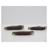 3 Vintage SCHRADE Pocket Knives