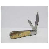 Signed A.M. MAYHALL Stag Handle Folding Knife #551