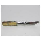 Signed A.M. MAYHALL Stag Handle Folding Knife #551