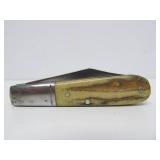 Signed A.M. MAYHALL Stag Handle Folding Knife #551