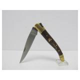 Beautiful Vintage German INOX Folding Knife w/Brass Inlay