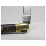 Beautiful Vintage German INOX Folding Knife w/Brass Inlay