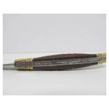 Beautiful Vintage German INOX Folding Knife w/Brass Inlay