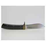 JB FUCHS Custom Made 8" Fixed Blade Hunting Knife #80-29 w/Leather Sheath