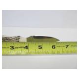 DUNN Stag Handle Fixed Blade Knife w/Leather Sheath