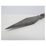 Vintage OLSEN OK Professional 10" Double Edge Throwing Knife w/Leather Sheath