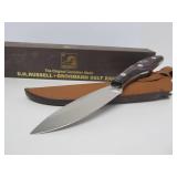 DH RUSSELL Fixed Blade Grohmann Belt Knife #1S - Mint in Box w/Leather Sheath #1
