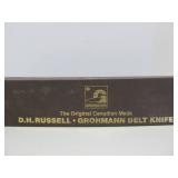 DH RUSSELL Fixed Blade Grohmann Belt Knife #1S - Mint in Box w/Leather Sheath #1