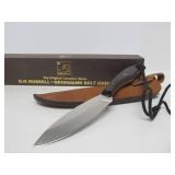 DH RUSSELL Fixed Blade Grohmann Belt Knife #1S - Mint in Box w/Leather Sheath #2