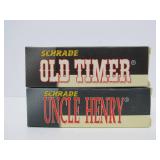 3 SCHRADE Folding Knives - Mint in Box