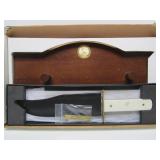 National Rifle Association of America Limited Edition 13" Bowie Knife w/Mounting Plaque
