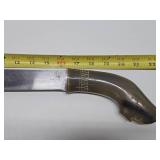 Vintage Indonesian Cibatu Machete w/Carved Horn Handle & Sheath - 22.5"