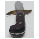 LARGE Vintage WESTERN Model W49 Bowie Knife w/Leather Sheath - 14.5"