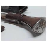 Antique Traditional Kukri w/Scabbard & Both Smaller Knives - 16.5"