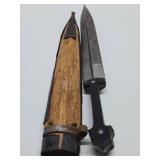 Vintage Caucasus Ninjal Dagger w/Scabbard - 21.5"