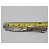 Vintage German PUMA Stag Handle Folding Jagdmesser Knife w/Original Box