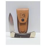 GROHMANN Pictou NS 9" Folding Knife w/Leather Case