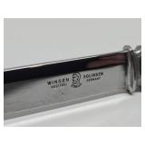 Excellent Vintage Anton Wingen Jr. Rostfrei Solingen "Othello" Stag Handle Fixed Blade Knife 8"