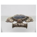 Large Heavily Decorated Oriental Pendant w/Koi & Dragons