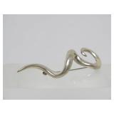 Large Sterling Silver Snake/Serpentine Brooch