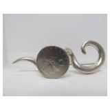 Large Sterling Silver Snake/Serpentine Brooch