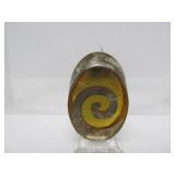 Signed Vintage Sterling Silver & Amber Brooch - Signed Varga