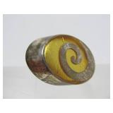 Signed Vintage Sterling Silver & Amber Brooch - Signed Varga