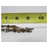 Beautiful Sterling Silver Fossil Pendant Necklace w/Moroccan Ammonite & Garnet