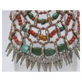 Outstanding LARGE Vintage Tibetan / Ladakh Necklace with Turquoise Coral & Copal Amber