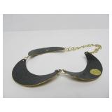 Beautiful Vintage signed Enameled Brass Necklace - George Moissiadis - Greece