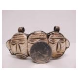 Vintage Hand Carved Tribal Bone Pendant w/Faces