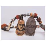 Unusual Large Multi Pendant Tribal Beaded Necklace