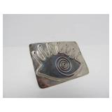 Signed Modernist Sterling Silver Brooch w/Eye - Signed Howison