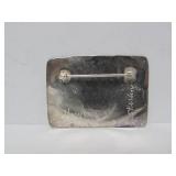Signed Modernist Sterling Silver Brooch w/Eye - Signed Howison