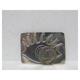 Signed Modernist Sterling Silver Brooch w/Eye - Signed Howison