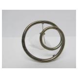 Larger Sterling Silver TAXCO Two-Circles Brooch