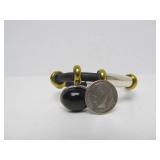 Taxco Sterling Silver Bracelet w/Brass & Onyx