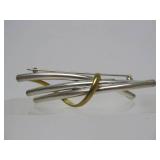 Sculptural Taxco Sterling Silver Brooch