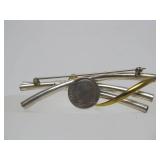 Sculptural Taxco Sterling Silver Brooch