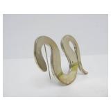 Large Heavy Sterling Silver Snake Brooch