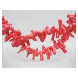 Multi-Strand Pink Cluster Coral Necklace w/Sterling Silver