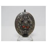 Awesome Vintage Chinese Silver Dragon Pendant #2