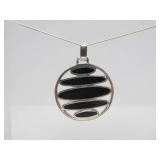 Sterling Silver & Onyx Pendant Necklace
