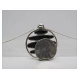 Sterling Silver & Onyx Pendant Necklace