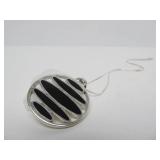Sterling Silver & Onyx Pendant Necklace